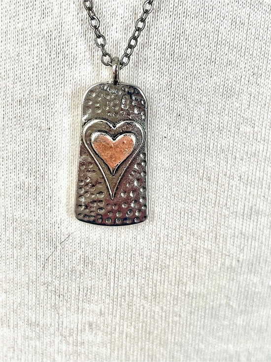 Amelie Amoire Jewelry - Silver Heart Pendant Necklace